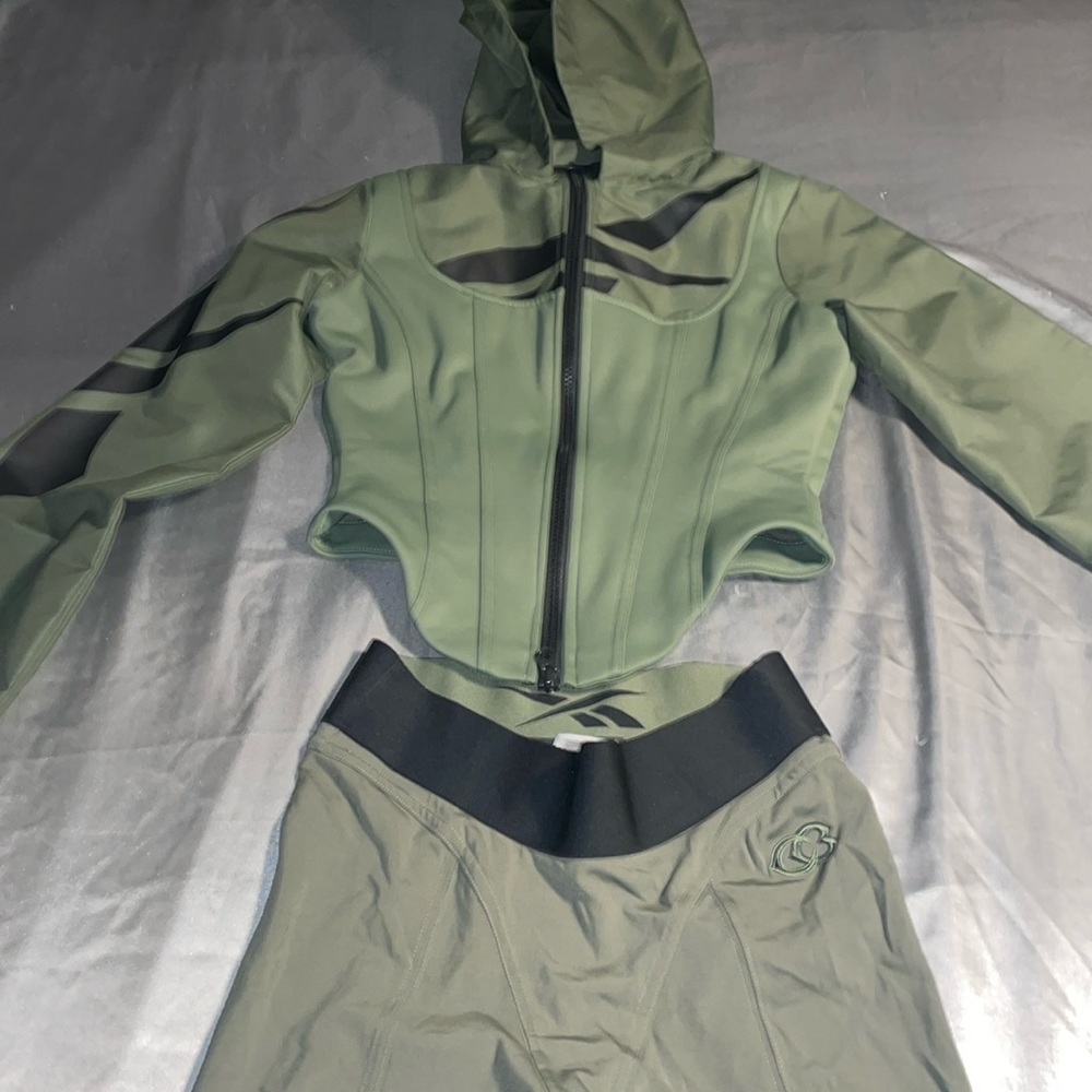 Cardi B Reebok Corset hoody and Tights set